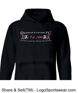 DFC Breast Cancer Tribute Hoodie (Black) Design Zoom