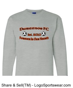 DFC Tribute Crew NecK Sweatshirt (Grey) Design Zoom
